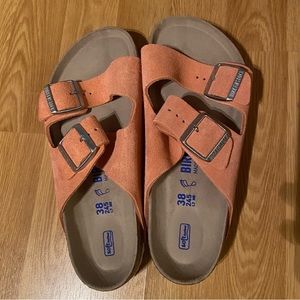 New Without Box Birkenstocks size 38 - Coral color